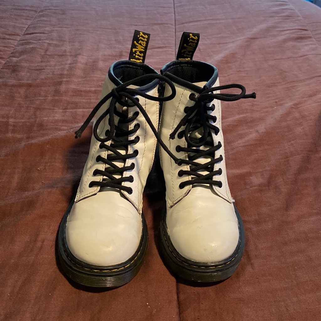 Girls Lace Up Boots By Dr Martens Brand Euc
